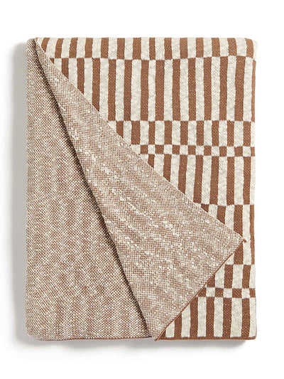 Dunelm Rectangle checkerboard knit throw at Collagerie