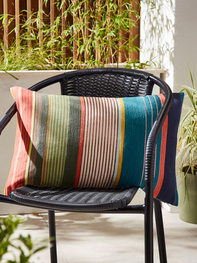 Dunelm Elements striped rectangular outdoor cushion at Collagerie