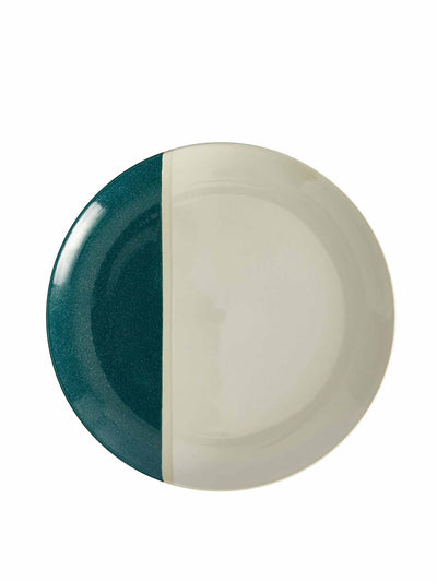 Dunelm Teal dipped stoneware plate at Collagerie