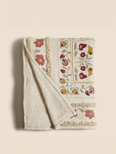Churchgate Morcott tufted matelassé throw at Collagerie