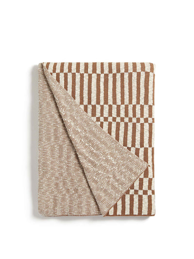 Dunelm Rectangle checkerboard knit throw at Collagerie