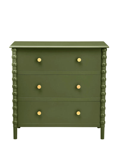 Dusk Bonnie bobbin 3-drawer chest in olive at Collagerie