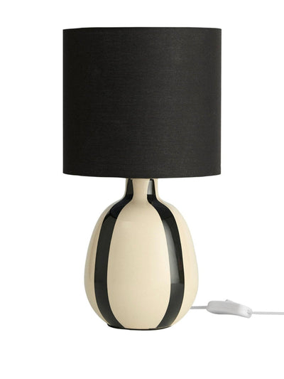 Dusk Cassie striped table lamp in cream/black at Collagerie