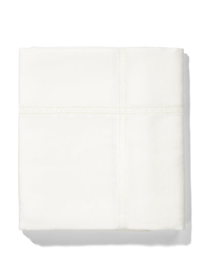 Volga Linen Duvet cover hemstitch ivory white at Collagerie