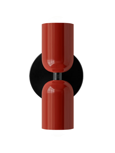 Dyke & Dean Double sconce light in black red at Collagerie