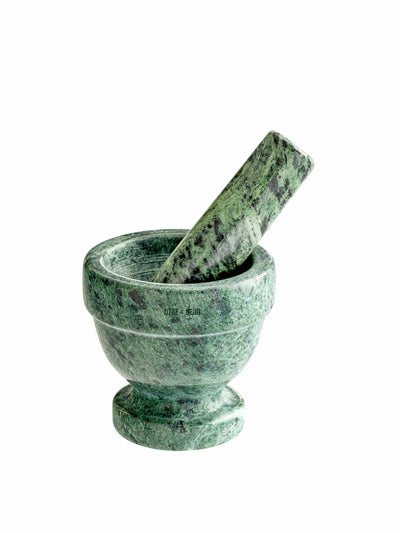 Dyke & Dean Green marble pestle and mortar at Collagerie