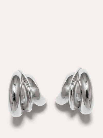 Completedworks Platinum plated Dollop earrings at Collagerie