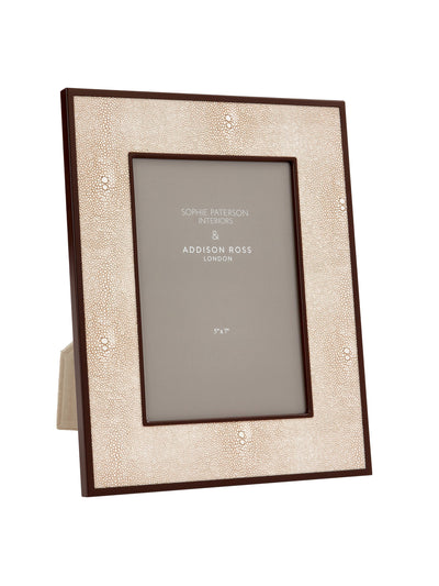 Addison Ross Ecru faux shagreen and bronze photo frame at Collagerie