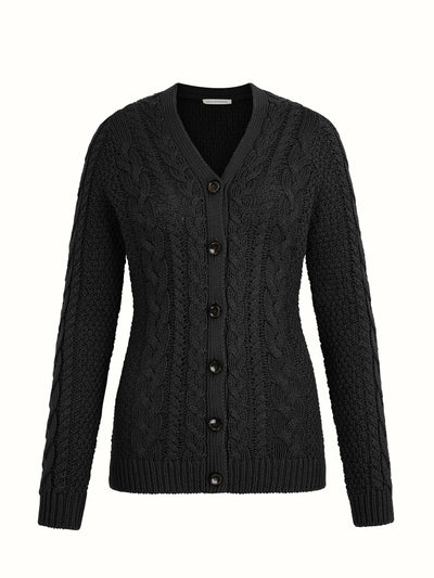 Emilia Wickstead Elmer knit cardigan in navy at Collagerie