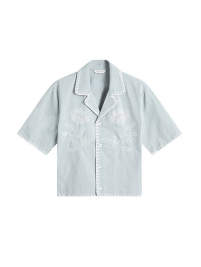 Holzweiler Gorti cropped embroidered shirt at Collagerie