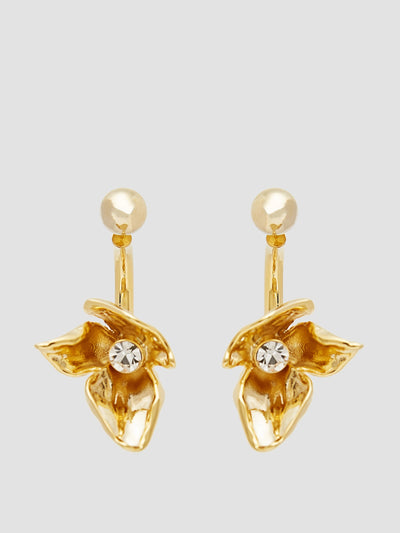 ERDEM Small flower half ring earrings at Collagerie