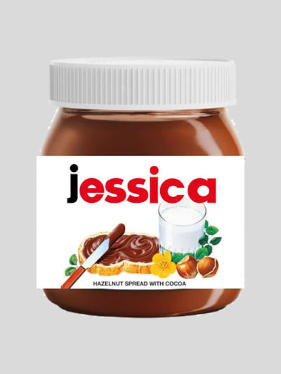 Etsy Personalised Nutella jar at Collagerie