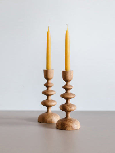 Etsy Handturned minimalist candle holders (set of 2) at Collagerie