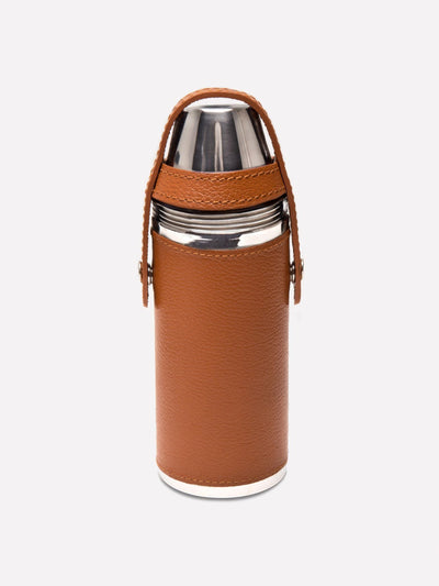 Ettinger Capra 8oz hunter flask with 4 cups at Collagerie