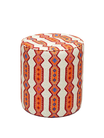 Eva Sonaike Orange African-inspired pouffe at Collagerie