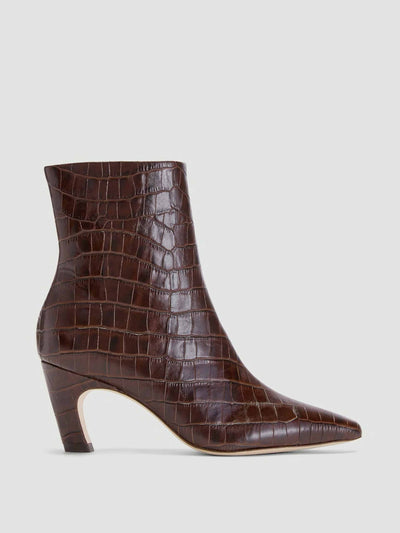 Everlane Brown croc-effect ankle boots at Collagerie