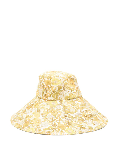 Alémais Floral-print wide-brim hat at Collagerie