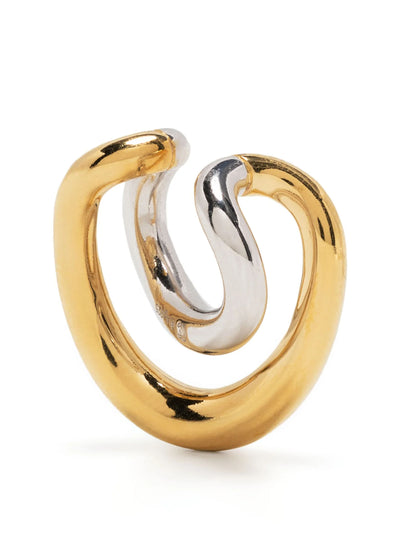 Charlotte Chesnais Initial two-tone ear cuff at Collagerie