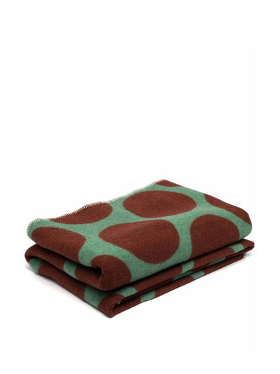Colville Green and brown polka dot blanket at Collagerie