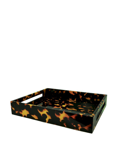 Addison Ross Faux tortoiseshell medium lacquered serving tray at Collagerie