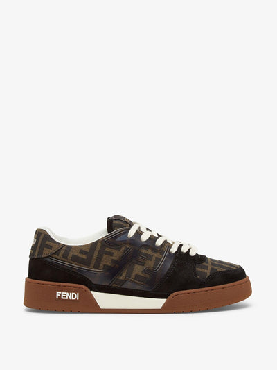 Fendi Canvas low-tops with black suede at Collagerie