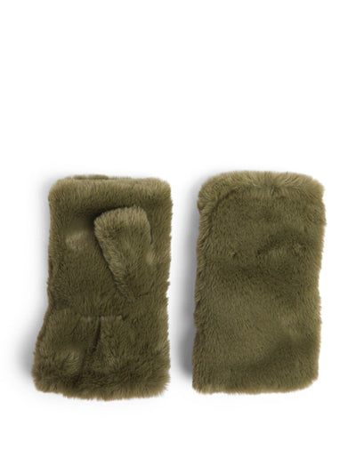 Alpo Gloves Faux fur fingerless gloves at Collagerie