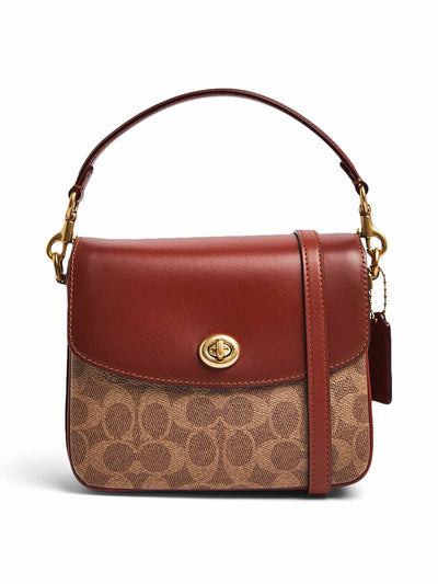 Coach Cassie crossbody 19 in signature canvas tan rust at Collagerie