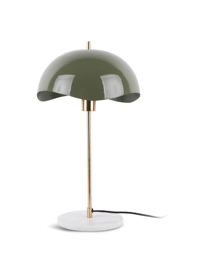 Present Time Waved Dome table lamp in Jungle Green at Collagerie