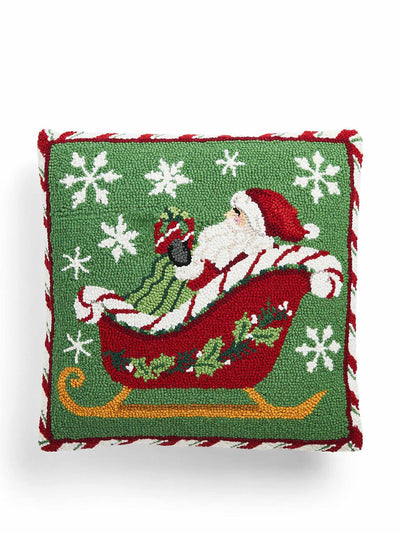 Phi Santa in sleigh cushion at Collagerie