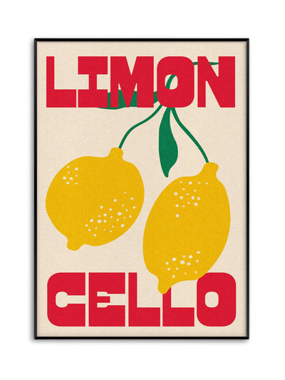 Proper Good Limoncello Red A3 print at Collagerie