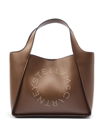 Stella McCartney Embossed studded logo crossbody bag at Collagerie