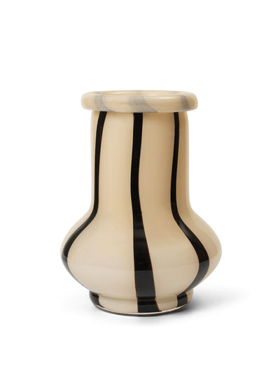 Ferm Living Riban large striped glass vase at Collagerie