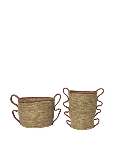 Ferm Living Wicker baskets (set of two) at Collagerie