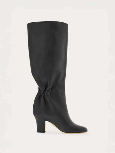 Ferragamo Knee boots with ruched detail at Collagerie