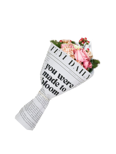 Feyi Feyi Newspaper bouquet at Collagerie