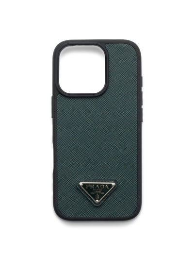 Prada Leather iPhone 16 Pro case at Collagerie