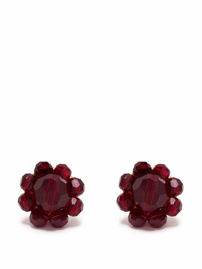 Simone Rocha Beaded flower stud earrings at Collagerie