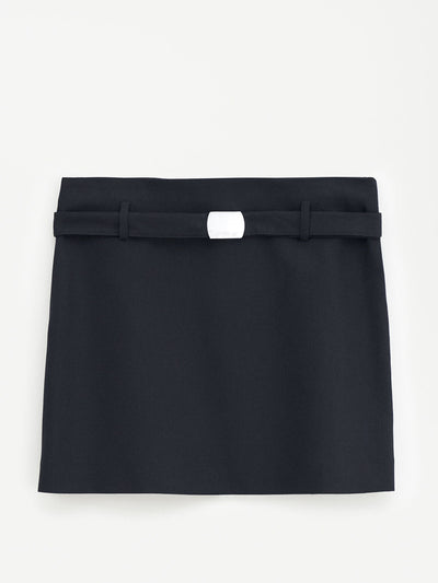 Filippa K Wool mini belt skirt at Collagerie