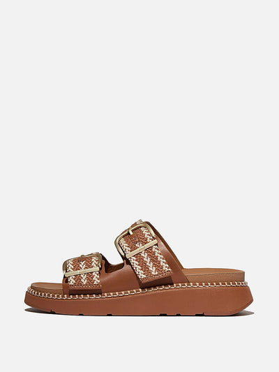 Fitflop Gen-ff buckle v-weave two-bar slides at Collagerie