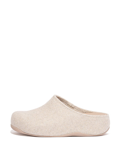 Fitflop Beige felt clog slippers at Collagerie