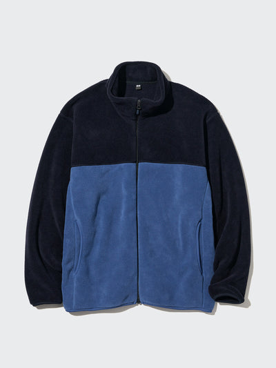 Uniqlo Fleece zipped jacket in blue at Collagerie