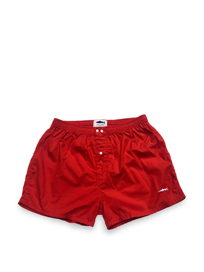 Fleet London Red cotton boxer shorts at Collagerie