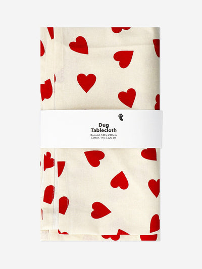 Flying Tiger Tablecloth with red hearts at Collagerie