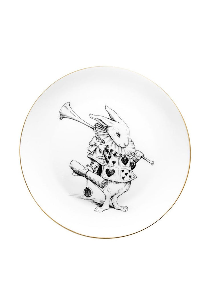 Rory dobner alice in wonderland white rabbit cards plate – Collagerie
