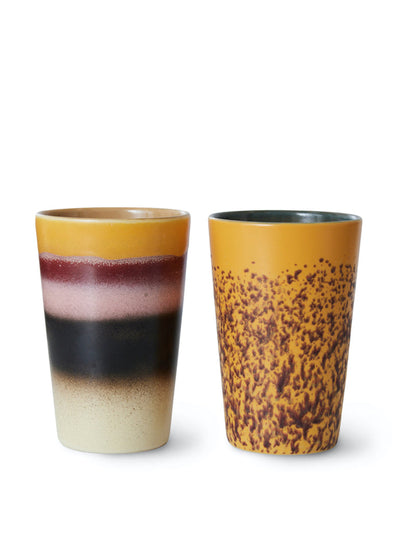 Folk Interiors 70s Ceramics: Beach tea mugs (set of 2) at Collagerie