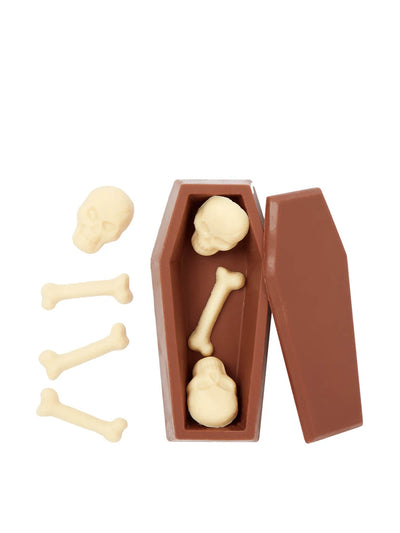 Fortnum & Mason Milk chocolate coffin with white chocolate bones at Collagerie