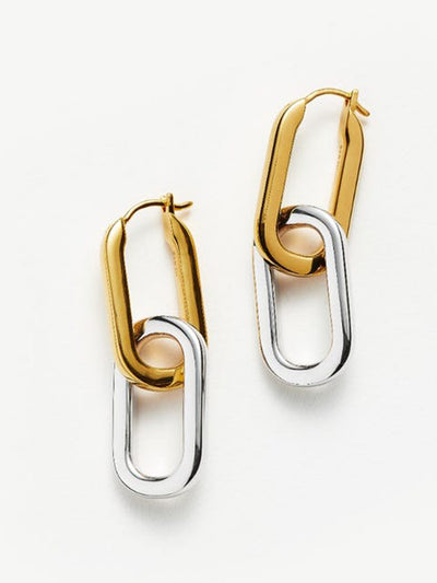 Missoma Mixed metal link earrings at Collagerie