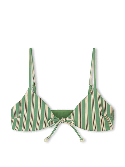 Free People Zulu and Zephyr Myrtle pinstripe tie bikini top at Collagerie