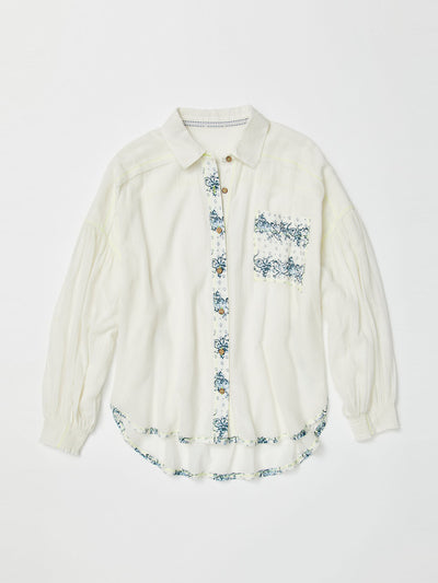 Free People Oversized cotton pyjama shirt at Collagerie