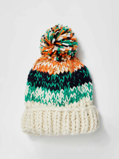 Free People Tide Stripe knit pom beanie at Collagerie